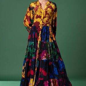 Never worn, sidharra bansal Arcadia Print Dress From Anthropology xs runs BIG